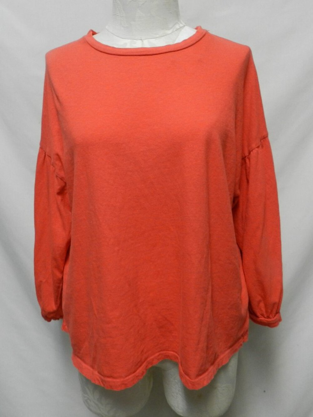SUNDRY knit top blouse Coral oversized Cotton Size Sz 2 Medium Md M